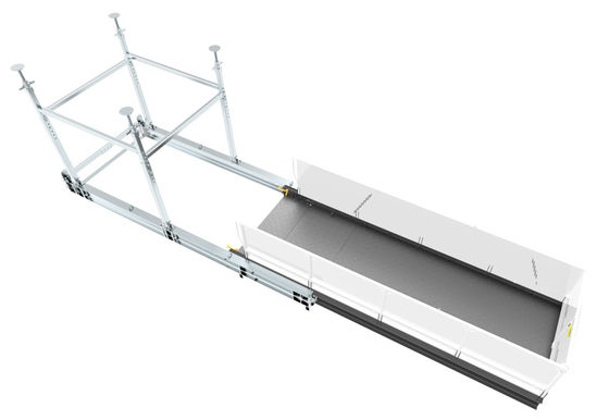 2200mm عرض سطح تحميل المواد القابلة للانسحاب لموقع بناء مرتفع